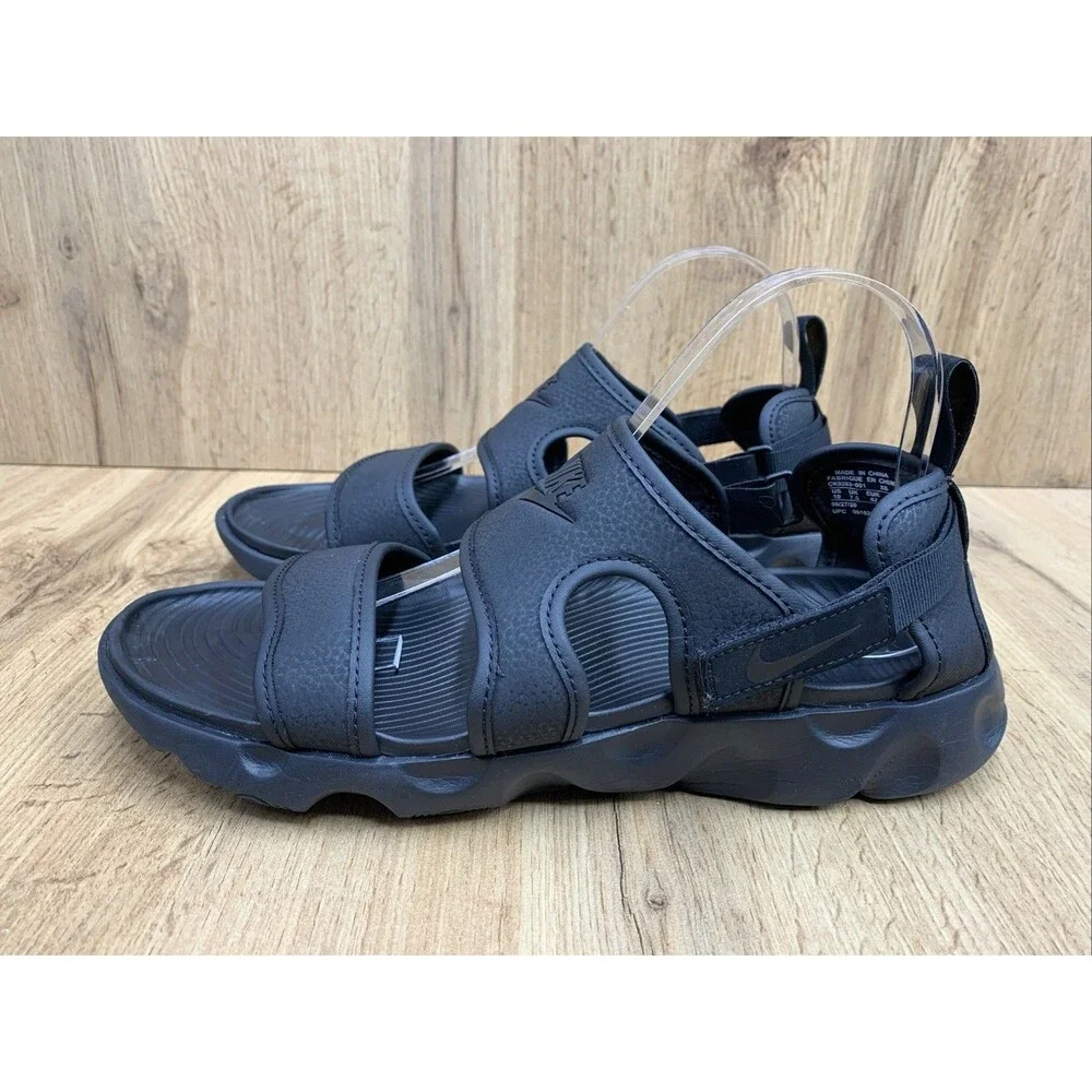 Nike Womens Owaysis CK9283-001 Black Casual Slip On Strap Sandals Size 10 - Picture 3 of 15